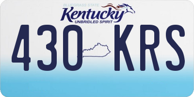 KY license plate 430KRS