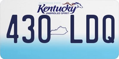 KY license plate 430LDQ