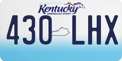 KY license plate 430LHX