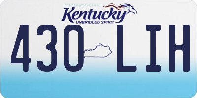 KY license plate 430LIH