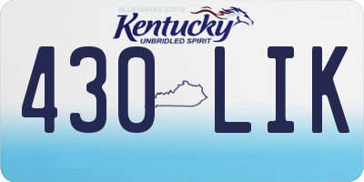 KY license plate 430LIK