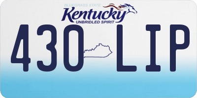 KY license plate 430LIP