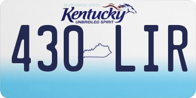 KY license plate 430LIR