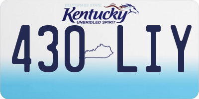 KY license plate 430LIY