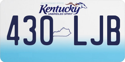 KY license plate 430LJB