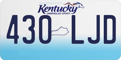 KY license plate 430LJD
