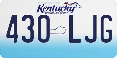 KY license plate 430LJG