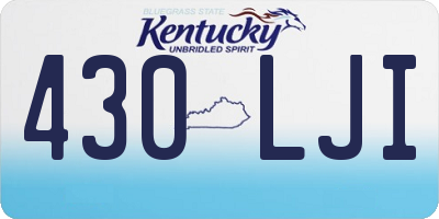 KY license plate 430LJI