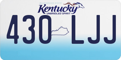 KY license plate 430LJJ