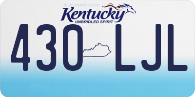 KY license plate 430LJL