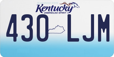 KY license plate 430LJM