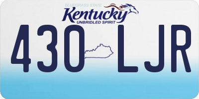 KY license plate 430LJR