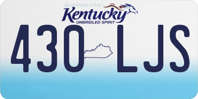 KY license plate 430LJS