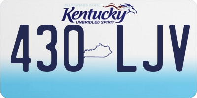 KY license plate 430LJV
