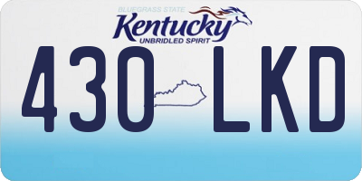 KY license plate 430LKD