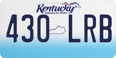 KY license plate 430LRB