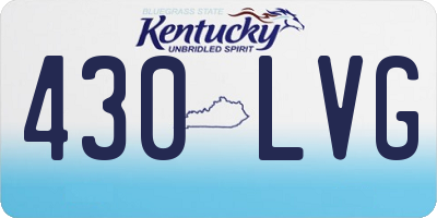 KY license plate 430LVG