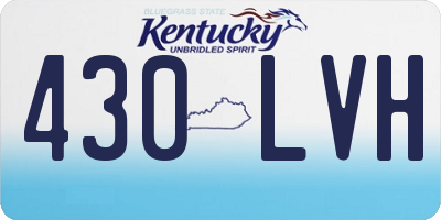 KY license plate 430LVH