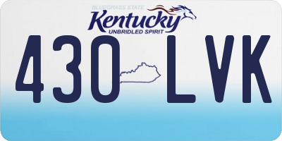 KY license plate 430LVK