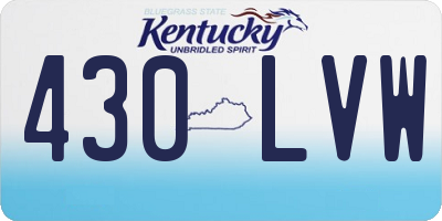 KY license plate 430LVW
