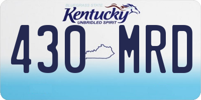 KY license plate 430MRD