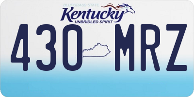 KY license plate 430MRZ
