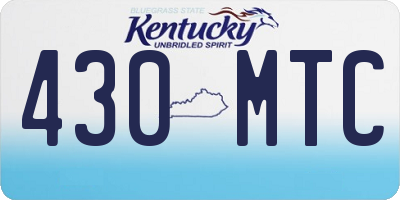 KY license plate 430MTC