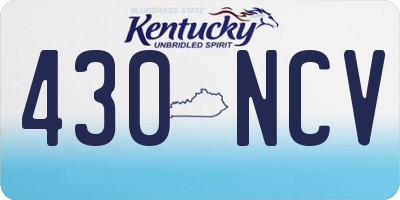 KY license plate 430NCV