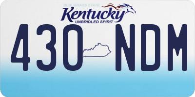 KY license plate 430NDM