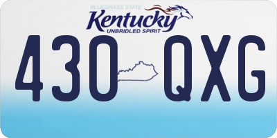 KY license plate 430QXG