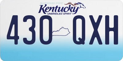 KY license plate 430QXH