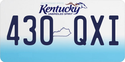 KY license plate 430QXI