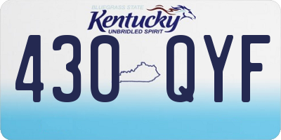 KY license plate 430QYF