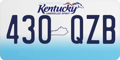 KY license plate 430QZB