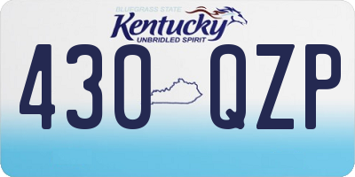 KY license plate 430QZP