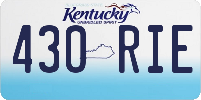 KY license plate 430RIE