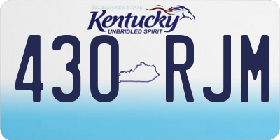 KY license plate 430RJM