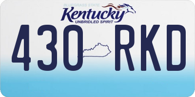 KY license plate 430RKD