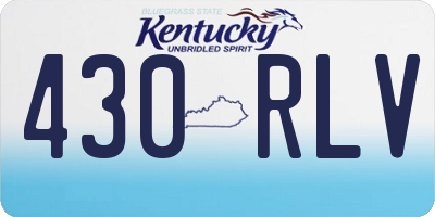 KY license plate 430RLV