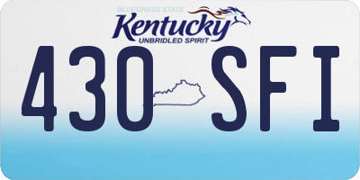 KY license plate 430SFI