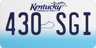 KY license plate 430SGI
