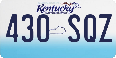 KY license plate 430SQZ