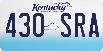 KY license plate 430SRA
