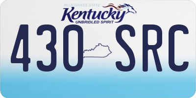 KY license plate 430SRC