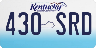 KY license plate 430SRD