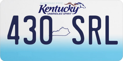 KY license plate 430SRL