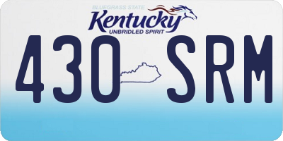 KY license plate 430SRM