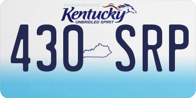 KY license plate 430SRP