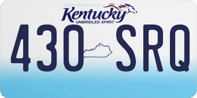 KY license plate 430SRQ