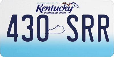 KY license plate 430SRR